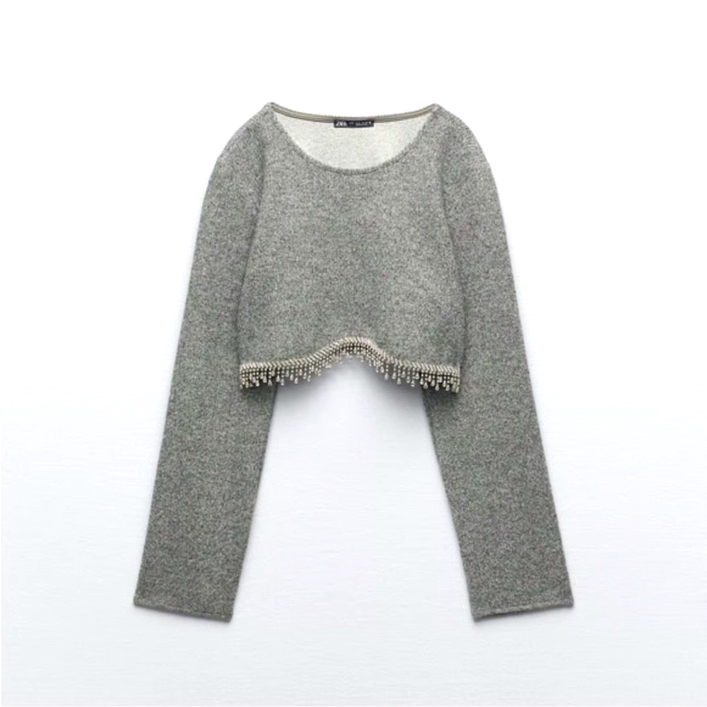 Zara Silver Gray Crop